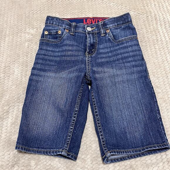 Levi’s Boys Denim Jean Blue‎ Jean Shorts Adjustable Waist Size 10 - Picture 1 of 4